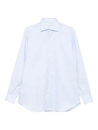 Brioni Cotton Shirt In Blue