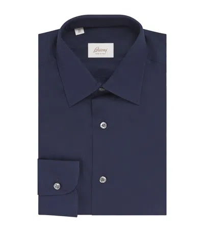 Brioni Cotton Shirt In Blue