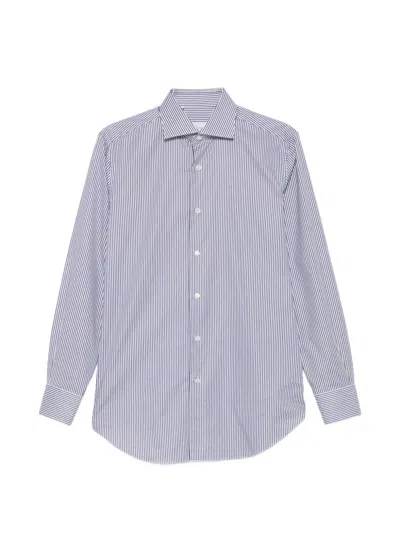 Brioni Cotton Shirt In Multi