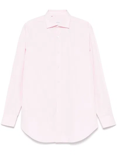 Brioni Cotton Shirt In Pink