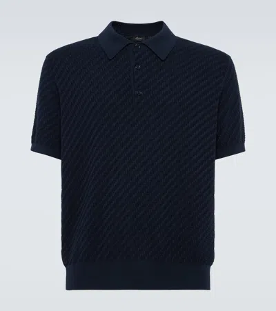 BRIONI COTTON, SILK, AND CASHMERE POLO SHIRT