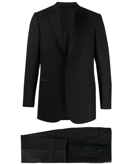 Brioni Cotton Single-breasted Suit In Multi