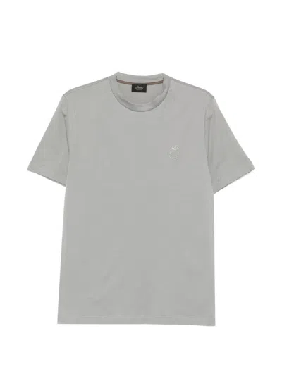 Brioni Cotton T-shirt In Gray
