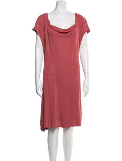 Pre-owned Brioni Cowl Neck Knee-length Dress In Pink