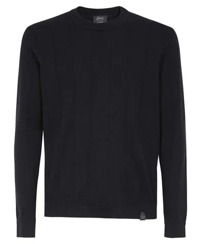 Brioni Crew-neck Cashmere Jumper In Black