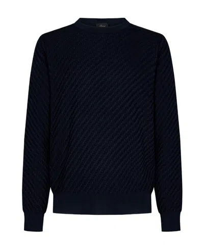 Brioni Crew-neck Cotton-silk Jumper In Black