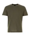 Brioni Crew-neck Short-sleeve T-shirt In Military Green