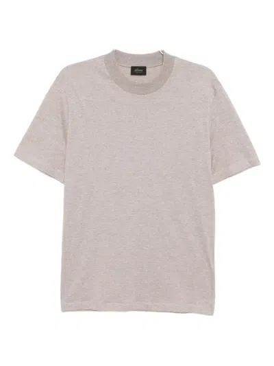 Brioni Crew-neck T-shirt In Gray