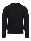 Brioni Crewneck Wool Sweater In Black