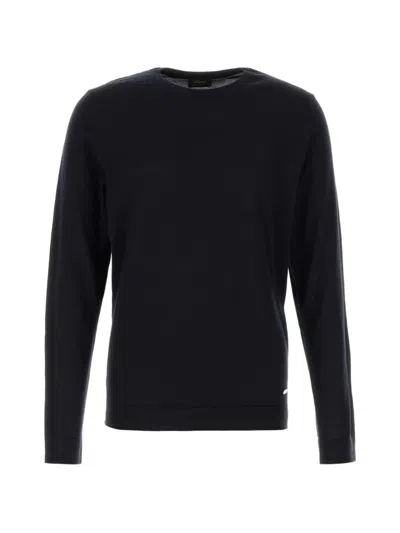 Brioni Crewneck Knitted Sweater In Black