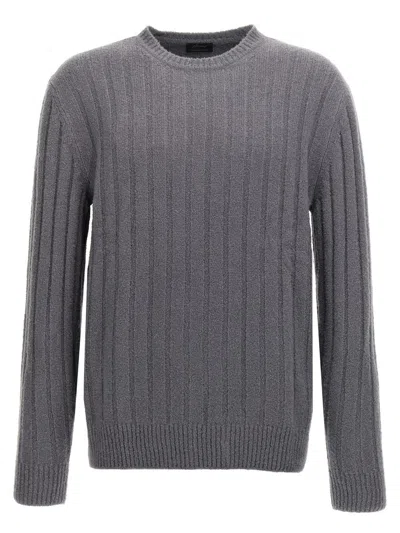 Brioni Crewneck Sweater In Gray