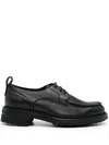 Brioni Leather Derby Lace-up Shoes In Black