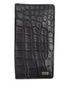 Brioni Crocodile-embossed Leather Wallet In Black