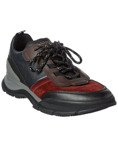 Brioni Crossing Leather & Suede Low-top Sneaker In Multi