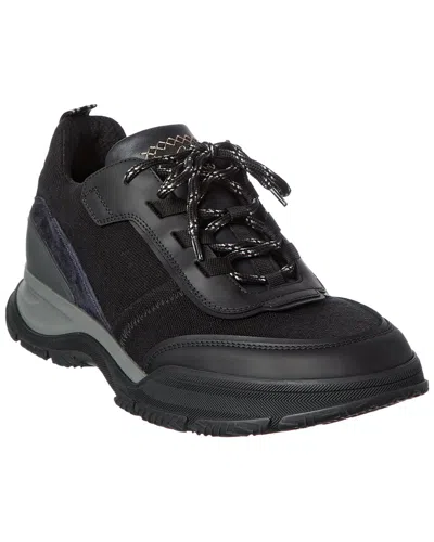 Brioni Crossing Suede-trim Low-top Sneaker In Multi
