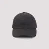 Brioni Coffee Polyester Baseball Cap With Tonal Visor In Black
