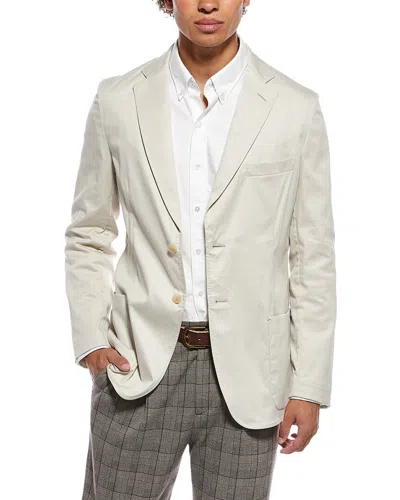 Brioni Deconstructed Blazer In Neutral