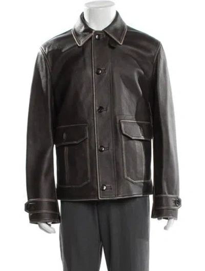 Pre-owned Brioni Deer Utility Jacket In Brown
