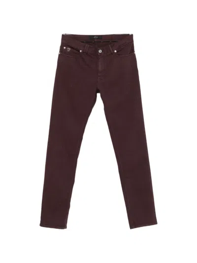 Brioni Denim Cotton Jeans In Purple