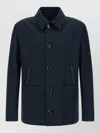 Brioni Desert Collared Jacket Front Pockets In Blue