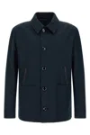 Brioni Desert Collared Jacket Front Pockets In Blue