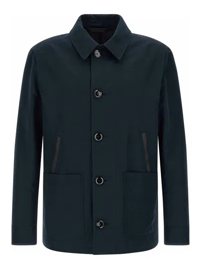 Brioni Desert Jacket In Blue