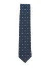 Brioni Diamond-pattern Tie In Blue