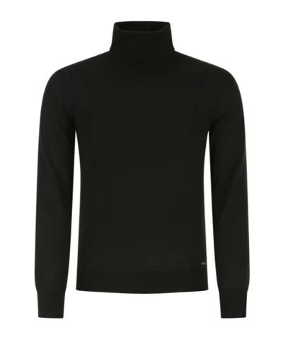 Brioni Dolcevita Roll Neck Jumper In Black