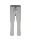 Brioni Cotton-blend Jersey Sweatpants In Gray