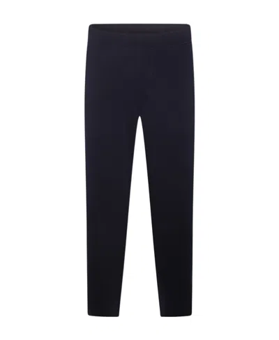 Brioni Navy Cotton Cashmere And Silk Blend Pants In Blue