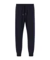 Brioni Cotton And Cashmere Joggers In Blue