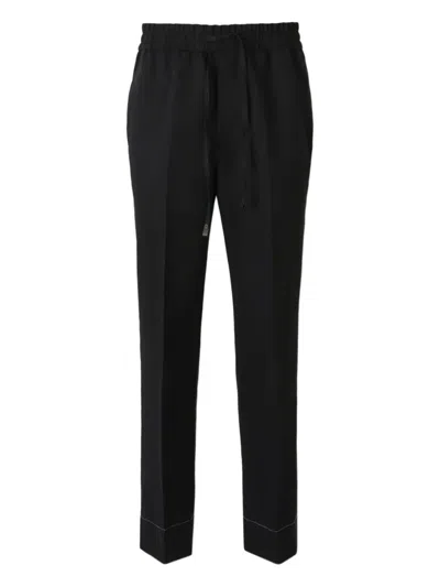 Brioni Drawstring Casual Pants In Black