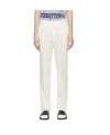 Brioni Off-white Creased Trousers In White