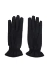 Brioni Cashmere Blend Gloves Elastic Cuffs In Black