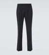 Brioni Tailored Trousers With Belt Loops And Cuffed Hem In Black