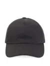 Brioni Coffee Polyester Baseball Cap With Tonal Visor In Black