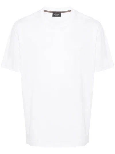 Brioni Embroidered-logo Cotton T-shirt