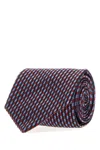 Brioni Embroidered Silk Tie In Multi