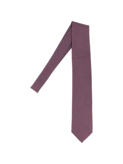 Brioni Embroidered Silk Tie In Transparent