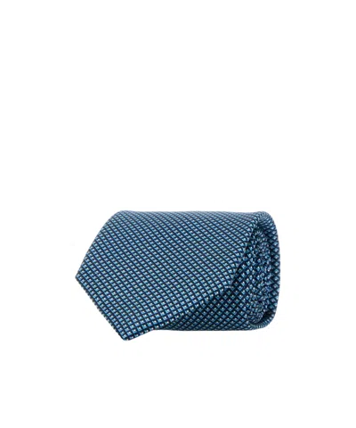 Brioni Embroidered Tie In Purple