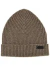 Brioni English Ribbed Beanie Hats Beige In 中性色