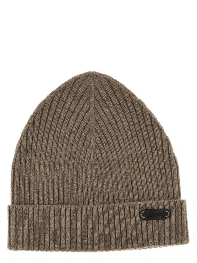 BRIONI ENGLISH RIBBED BEANIE