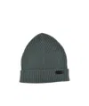 Brioni English Ribbed Beanie Hats Green In Green
