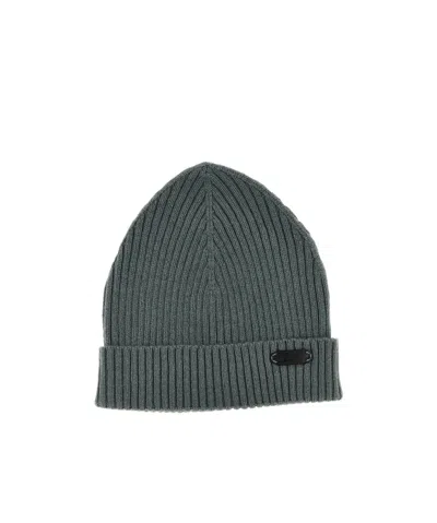 BRIONI BRIONI LOGO PATCH KNITTED BEANIE
