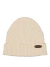 Brioni Fisherman's Rib Beanie Hats White In White