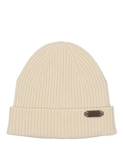 BRIONI ENGLISH RIBBED BEANIE