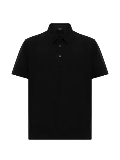 Brioni Essential Embroidered-logo Polo Shirt In Black