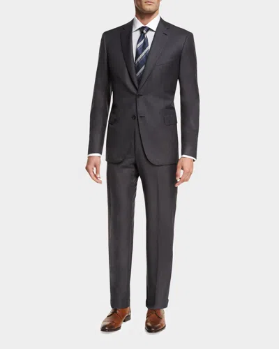 Brioni Essential Virgin Wool Two-piece Suit, Gray In Gris
