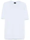 Brioni Fine-knit T-shirt In Blue
