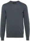 Brioni Fine-knit Wool Jumper In Blue